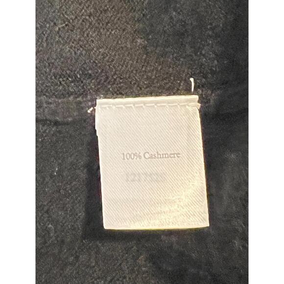 Pure Collection Women's EUC Black 100% Cashmere Ruffle Cardigan Sweater 14/16 US - Picture 5 of 6